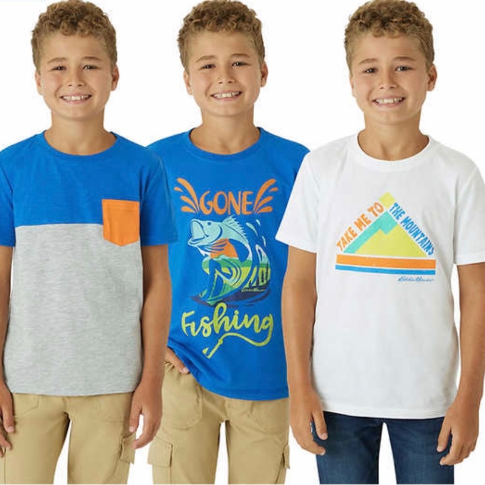 NWT Eddie Bauer Youth 3 pack Tee